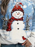 Womens Christmas Crewneck Long Sleeve Sweatshirts