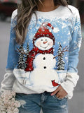 Womens Christmas Crewneck Long Sleeve Sweatshirts